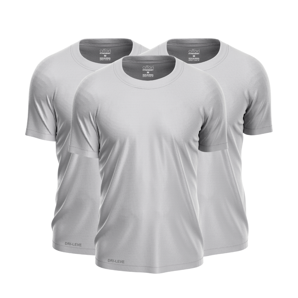 Lot de 3 t-shirts d'entraînement Dry Fit pour homme - Anti-transpiration - FieroFit