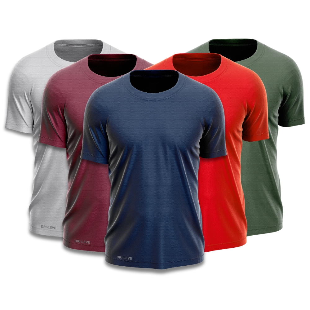 Ensemble t-shirt technique 5 pièces pour homme - FieroFit