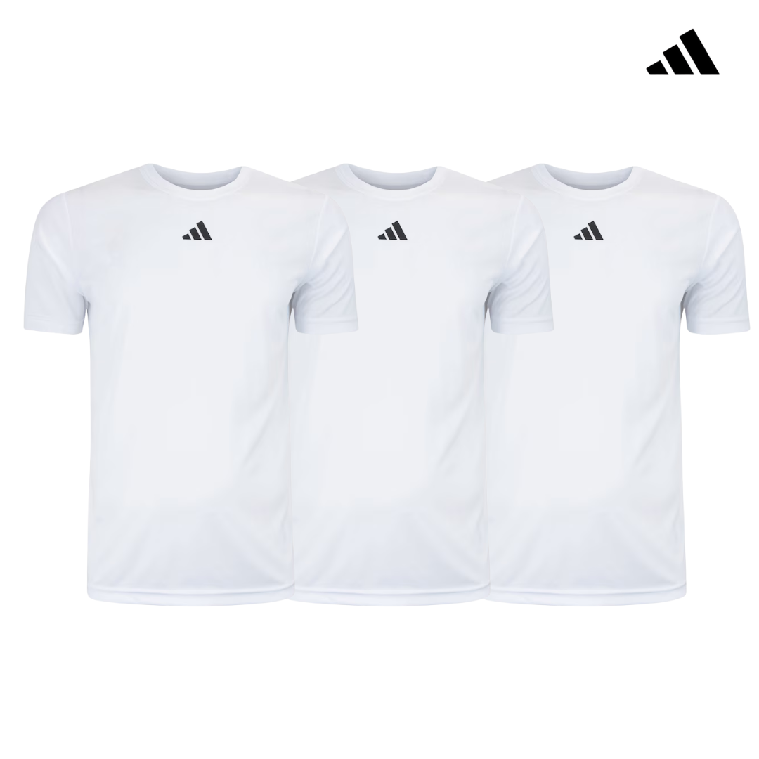 3 t-shirts d'entraînement Adidas Essentials 3-Stripes (1 acheté, 3 offerts)