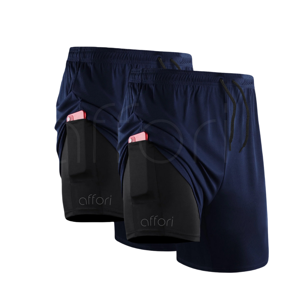 Ensemble short de compression 2 en 1 - FieroFit