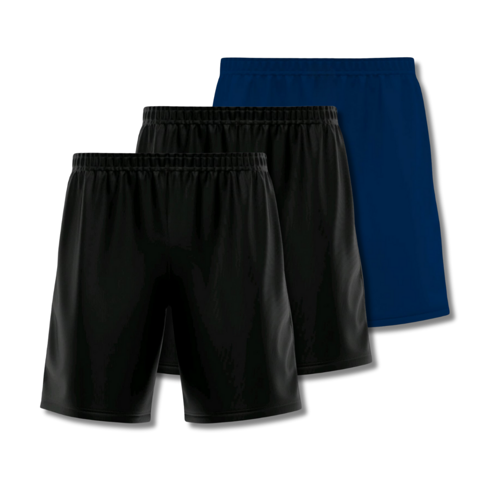 Ensemble short 3 pièces pour homme – Résistant à la transpiration et aux odeurs – FieroFit