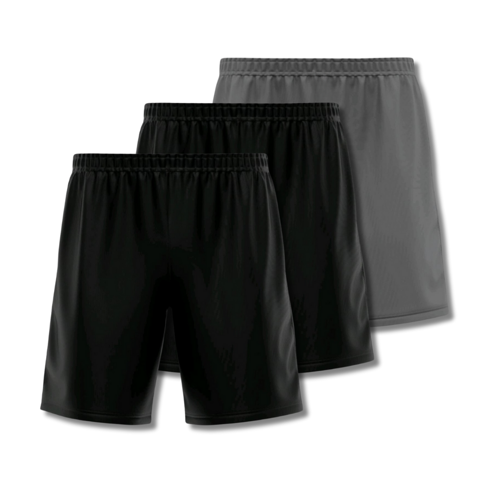 Ensemble short 3 pièces pour homme – Résistant à la transpiration et aux odeurs – FieroFit