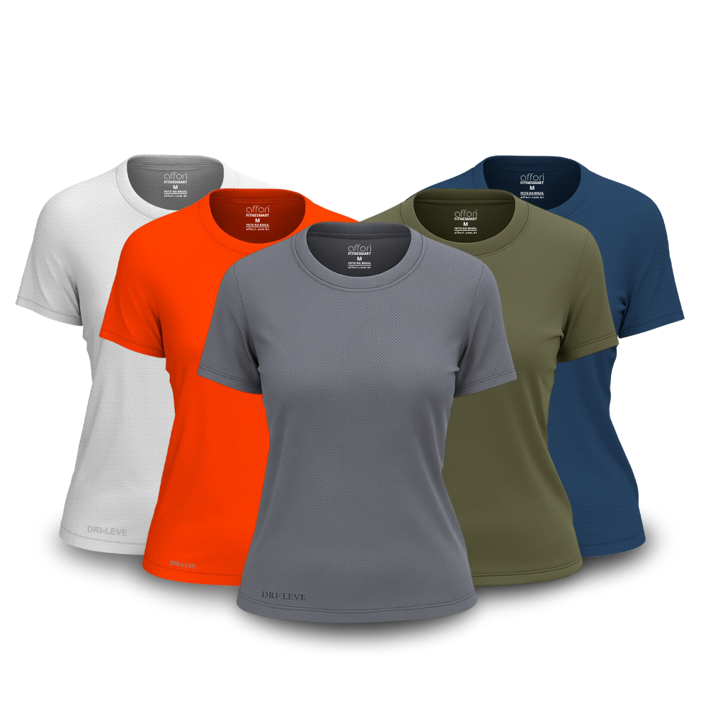 Lot de 5 t-shirts de sport Dry Fit pour femme – anti-transpiration – FieroFit