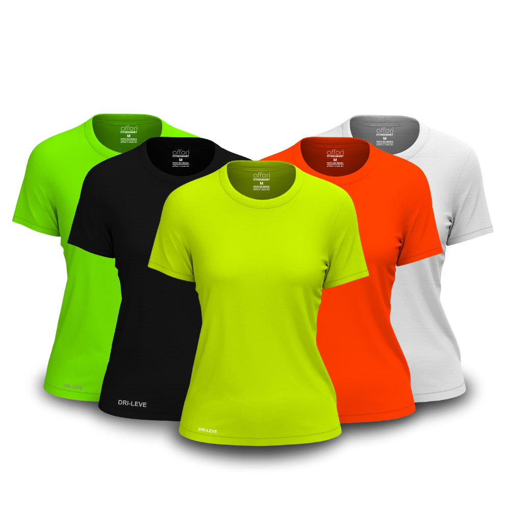 Lot de 5 t-shirts de sport Dry Fit pour femme – anti-transpiration – FieroFit