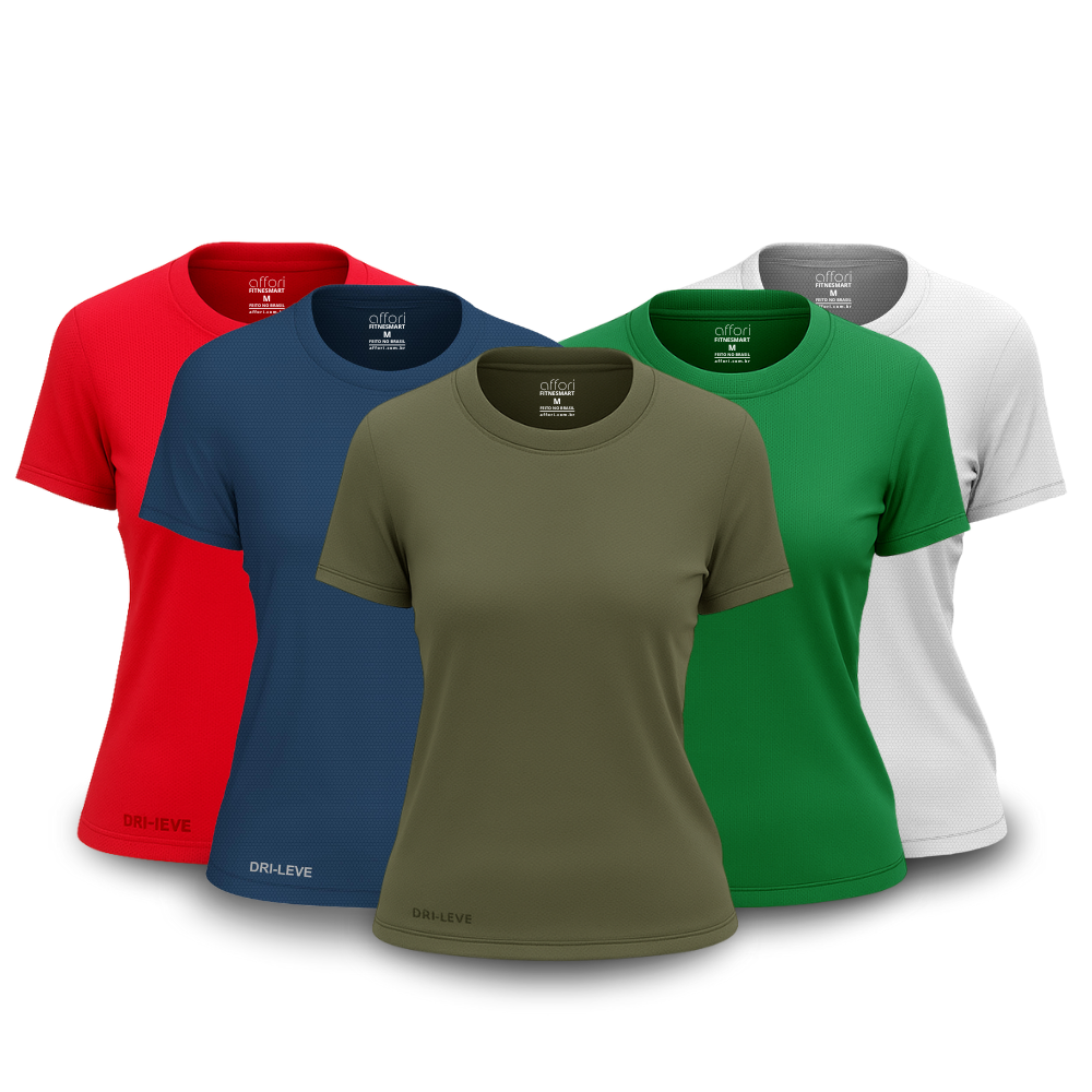 Lot de 5 t-shirts de sport Dry Fit pour femme – anti-transpiration – FieroFit