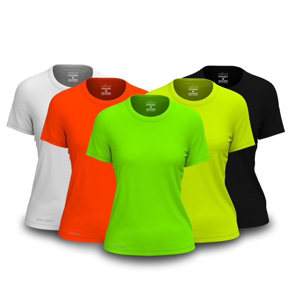 Lot de 5 t-shirts de sport Dry Fit pour femme – anti-transpiration – FieroFit