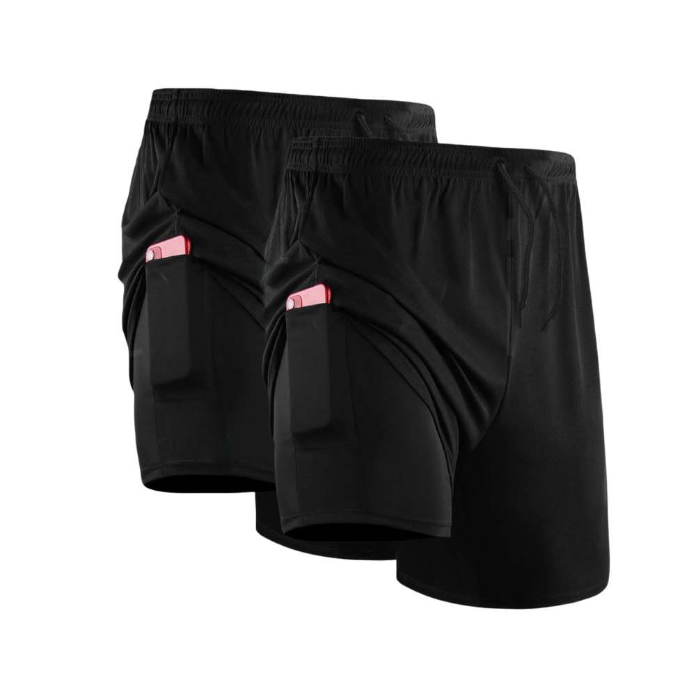 Ensemble short de compression 2 en 1 - FieroFit