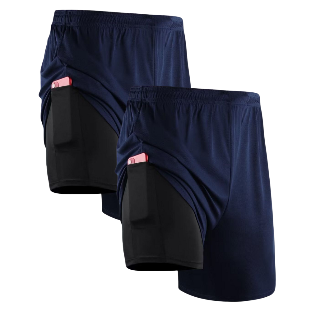 Ensemble short de compression 2 en 1 - FieroFit