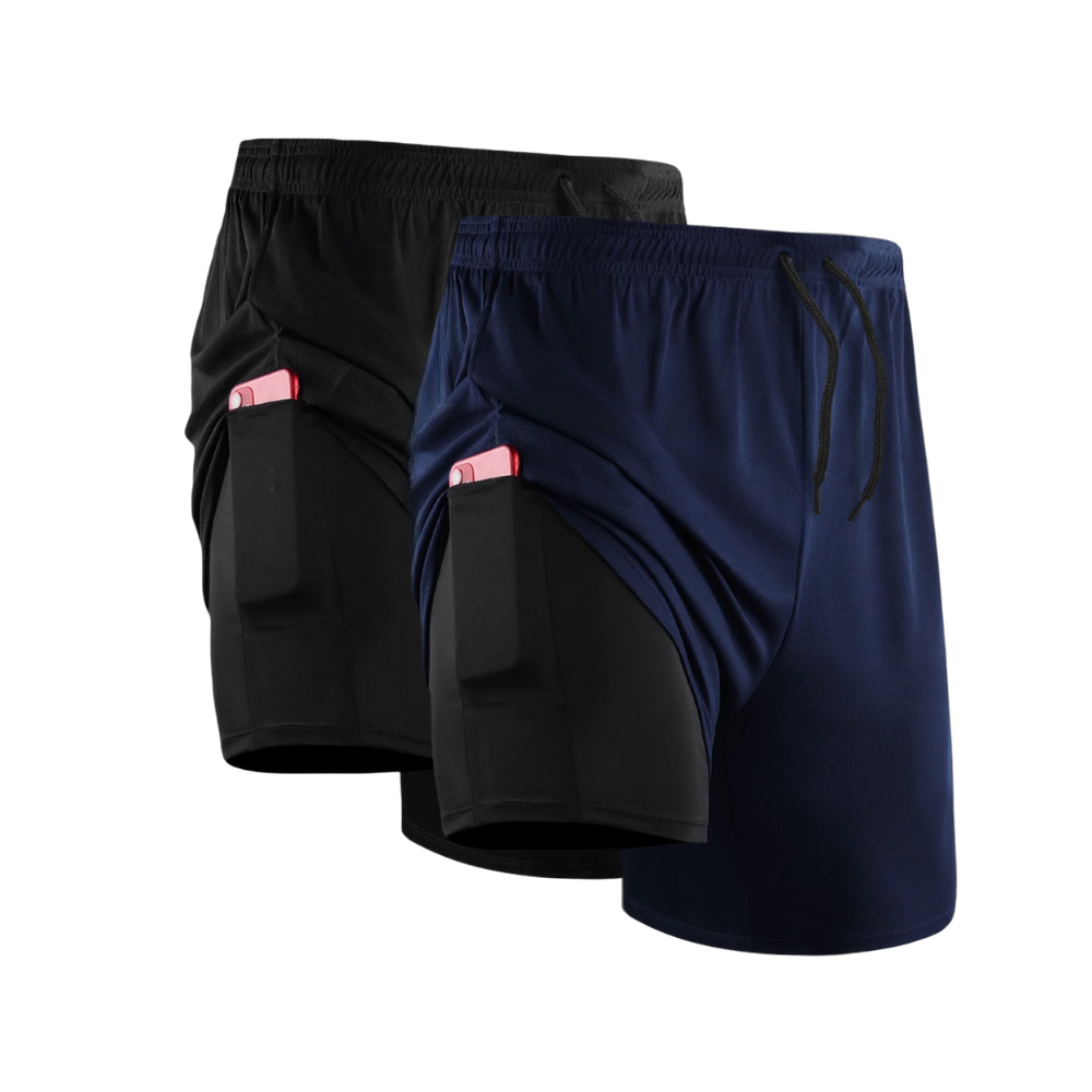 Ensemble short de compression 2 en 1 - FieroFit