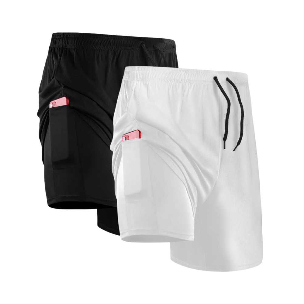 Ensemble short de compression 2 en 1 - FieroFit