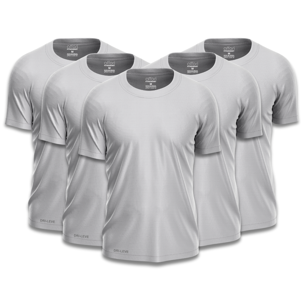 Lot de 5 t-shirts de sport Dry Fit pour homme – Résistants à la transpiration – FieroFit