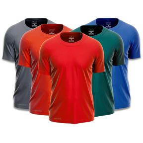 Lot de 5 t-shirts de sport Dry Fit pour homme – Résistants à la transpiration – FieroFit