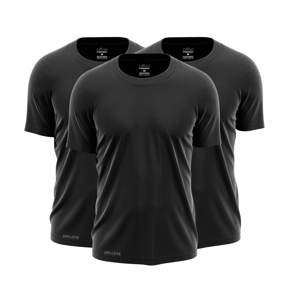 Lot de 3 t-shirts d'entraînement Dry Fit pour homme - Anti-transpiration - FieroFit