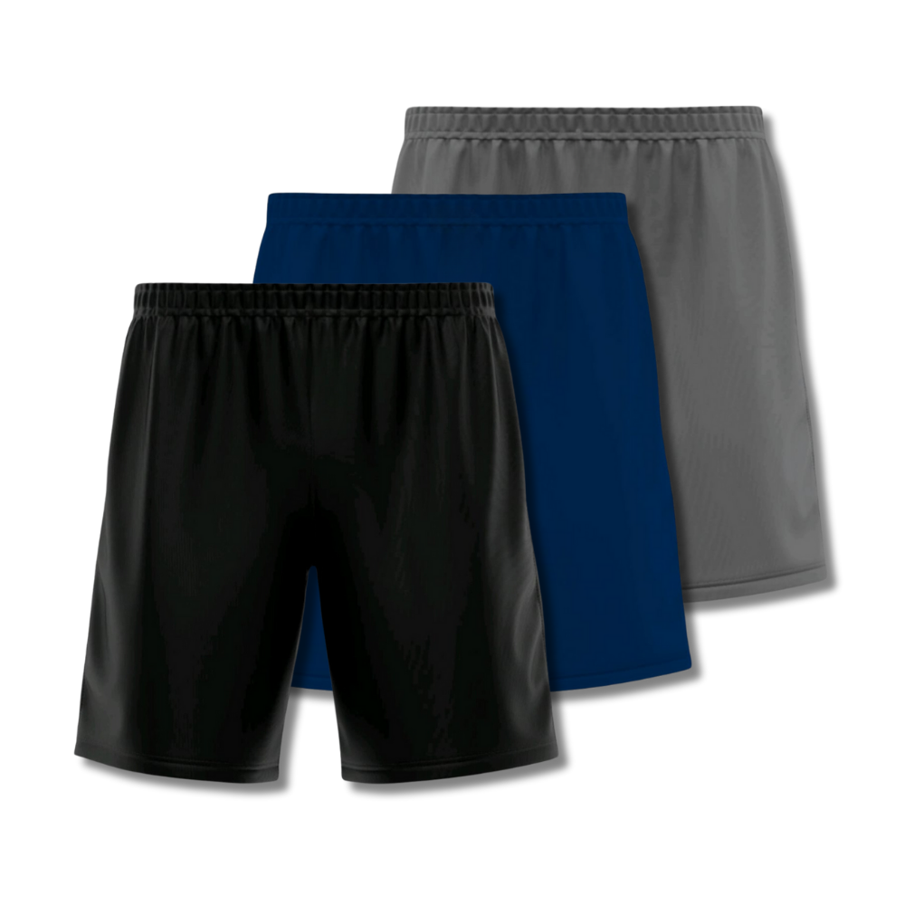 Ensemble short 3 pièces pour homme – Résistant à la transpiration et aux odeurs – FieroFit