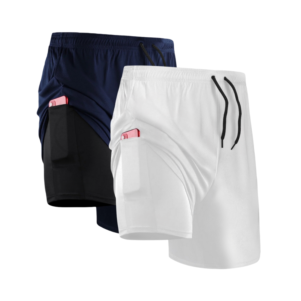 Ensemble short de compression 2 en 1 - FieroFit